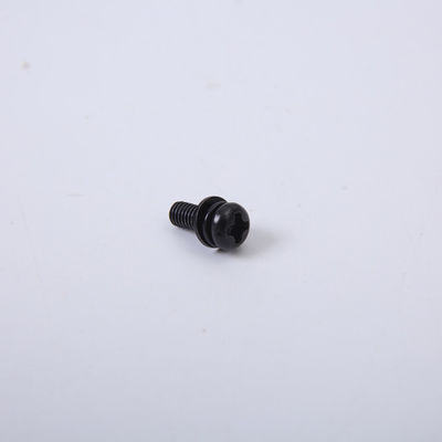 Iron Plated Black Zinc Slotted Round Head Screw , Pan Cross Head Screw Washer Combination