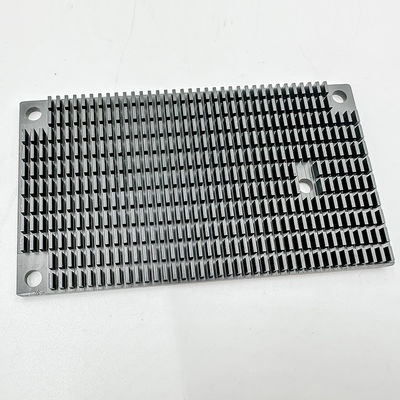 High Precision CNC Machining Parts Black Slotted Aluminum Power Amplifier Heatsink