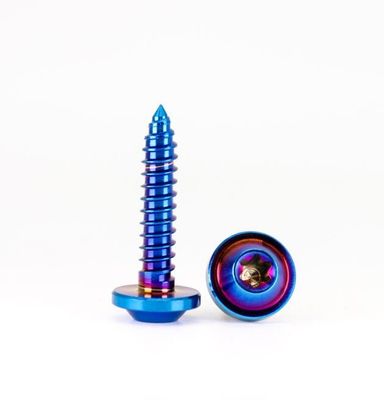 Blue Purple Gradient Tc4 Motorcycle Titanium Alloy Screws ANSI ASME Standard