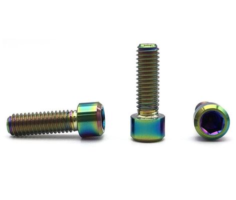 Non Standard Titanium Alloy Screw Hexagonal Cuphead Screws Color Zinc Full Thread Screw
