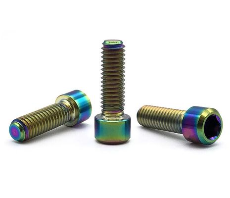 Non Standard Titanium Alloy Screw Hexagonal Cuphead Screws Color Zinc Full Thread Screw