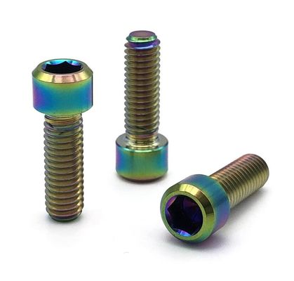 Non Standard Titanium Alloy Screw Hexagonal Cuphead Screws Color Zinc Full Thread Screw
