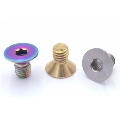 Custom Titanium Screws Fasteners TC4 Mountain Bike Single Disc Screw