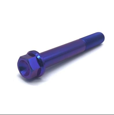 ISO9001 External Hexagon Screw Flange Screw Titanium Alloy Automotive Fastener