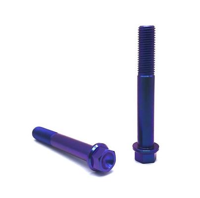 ISO9001 External Hexagon Screw Flange Screw Titanium Alloy Automotive Fastener