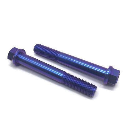 ISO9001 External Hexagon Screw Flange Screw Titanium Alloy Automotive Fastener