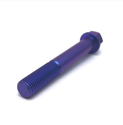 ISO9001 External Hexagon Screw Flange Screw Titanium Alloy Automotive Fastener