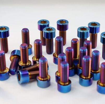 Burnt Titanium Bolts Titanium Alloy DIN912 Cylindrical Head Hexagon Socket Cap Screws And Bolts