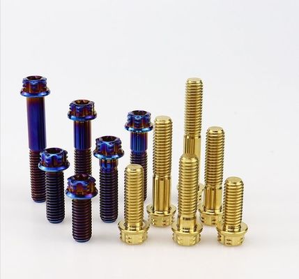M6 Torx Titanium Alloy Bolts  In Fancy Flange For Motorcycle Modification