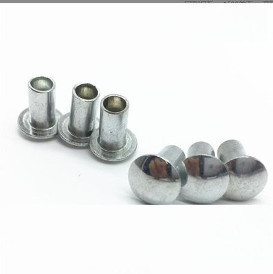 Semi Hollow Oval Head Iron Rivet Metal Single Side Industrial White Galvanized Rivets