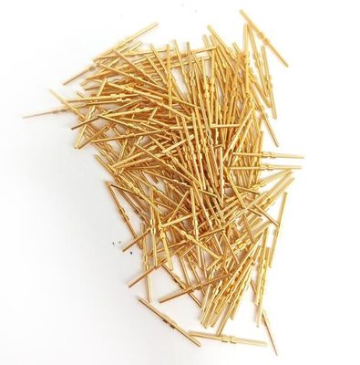 Brass Gold Plated Solid Needle Gold Plated Test Probe Pogo Pin / Spring Thimble