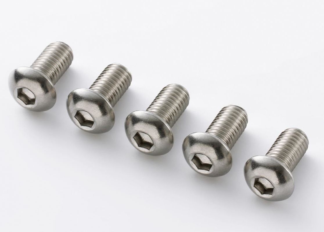 High Hardness 304 Stainless Steel Round Head Hexagon Screw 100% Customized Under ISO DIN BS UNI Quality Standards