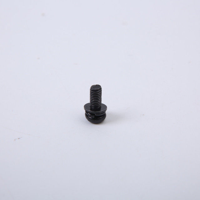 Iron Plated Black Zinc Slotted Round Head Screw , Pan Cross Head Screw Washer Combination