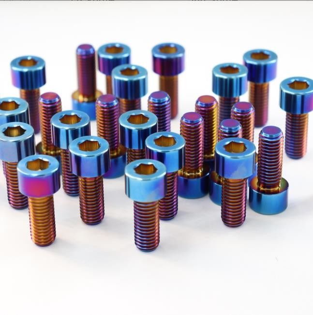 Burnt Titanium Bolts Titanium Alloy DIN912 Cylindrical Head Hexagon Socket Cap Screws And Bolts
