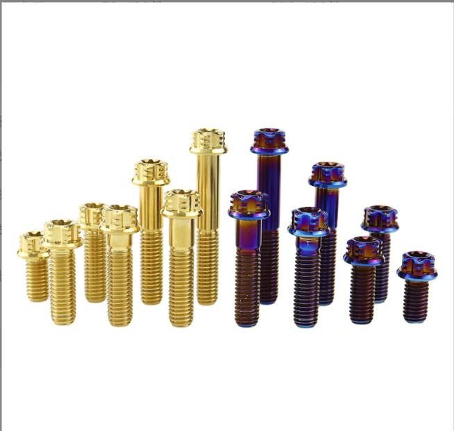 M6 Torx Titanium Alloy Bolts  In Fancy Flange For Motorcycle Modification
