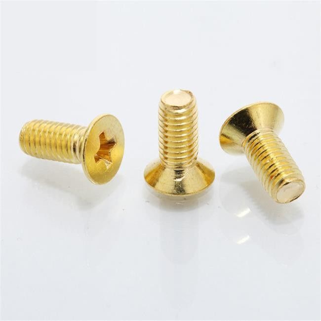 M3 M4 Stainless Steel Flat Head Screws Iron Electroplating Gold Cross Countersunk Head Screw