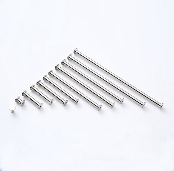 Nickel Plated Blind Rivet Book Screw Stud Rivets Round Head Iron Rivet Core Rivet